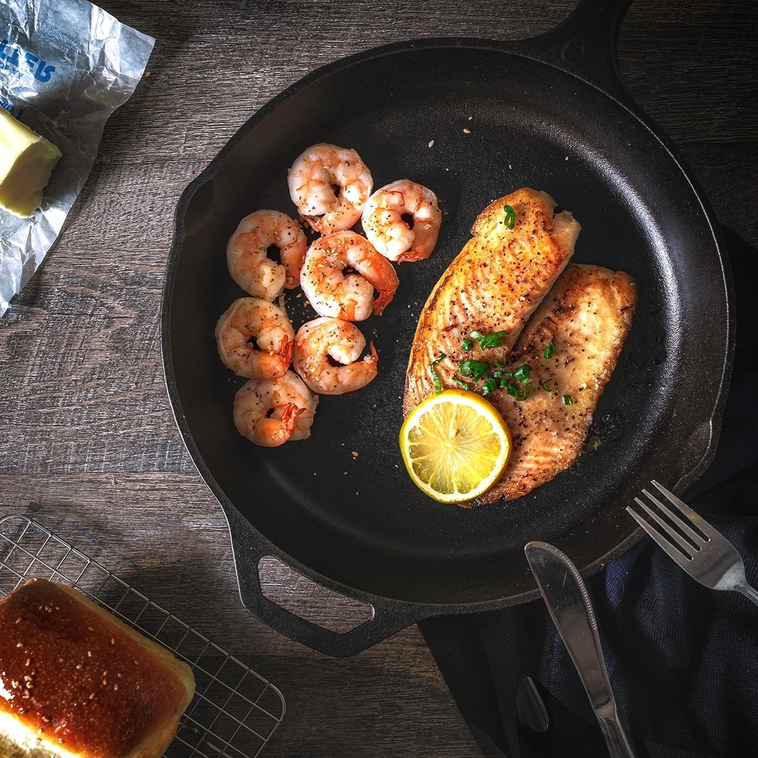 cast-iron-skillet-12-inch-with-lid-chefs-frying-pan-black-chefs-pan-pre-seasoned-skiller-indoor-and-outdoor-use-grill-safe-cookware-even-heat-distribution-durable