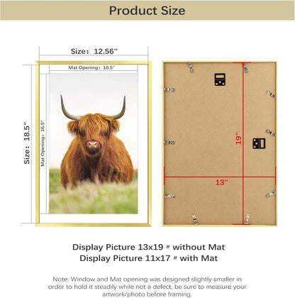 13X19 Picture Frame for 11X17 Photo,Plastic/Plexiglass6