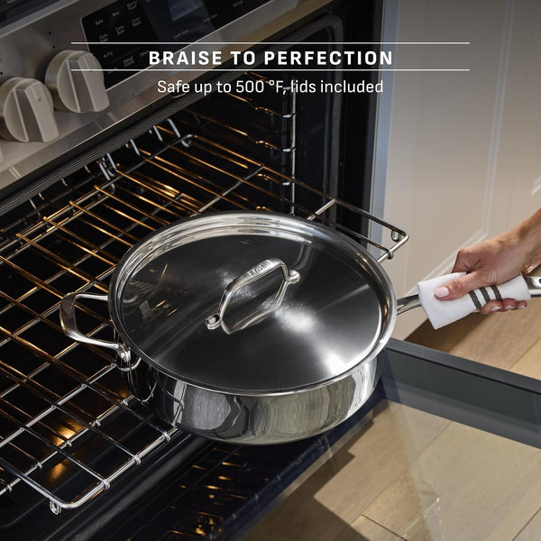 Pro Tri-Ply Stainless Steel, 12 Piece Pots and Pans Set8