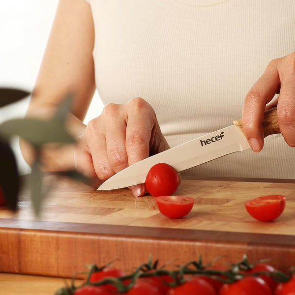 Knife Set of 3, Stainless Steel Blade with Non-Stick Coating, Sharp Kitchen Knives Includes Santoku, Utility, Paring Knives2