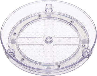 Lazy Susan Turntable Organizer for Spices and Condiments, 9" Diameter, 2 Tier, Clear4