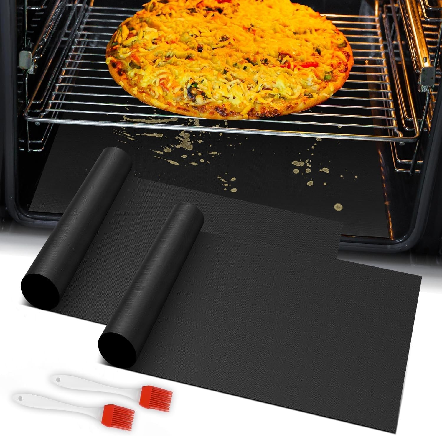 oven-liner-for-bottom-of-oven-2-pack-heavy-duty-oven-liners-for-electric-stove-heat-resistant-stovetop-protector-air-fryer-grill-mat-reusable-gas-toaster-microwave-oven-drip-liner-teflon-sheets