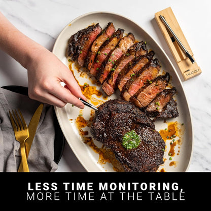 MEATER plus Smart Meat Thermometer, Honey, Bluetooth, 165Ft, Grill & Oven | 165Ft Bluetooth Range for BBQ, Grill, Oven, Smoker, Air Fryer, Kitchen. Great for Steak, Chicken, Turkey. Recipes in App.2