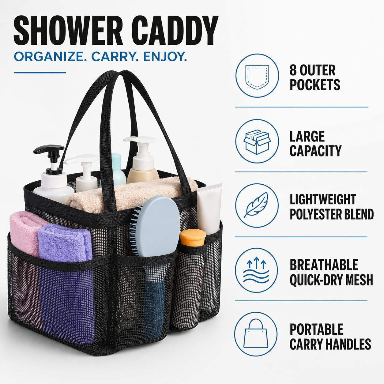 mesh-shower-caddy-portable-for-college-dorm-room-essentials-8-pocket-large-capacity-shower-bag-for-beach-swimming-gym-essential-toiletry-storage-bag