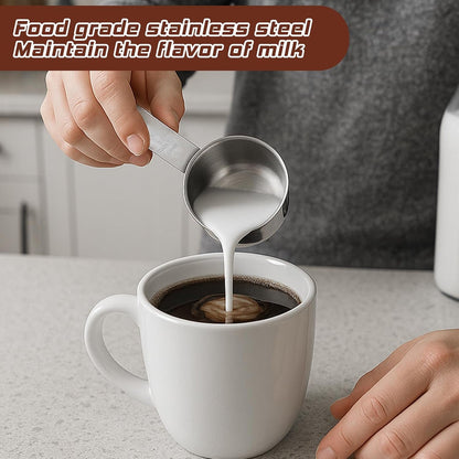 4 Pcs 1/4 Cup Measuring Cup, 60 Ml Stainless Steel Measuring Cups Inner Scale Metal Liquid Measure Scoop 2 Oz Cups for Coffee, Cooking, Baking, Kitchen Wet and Dry Ingredients, Dishwasher Safe5