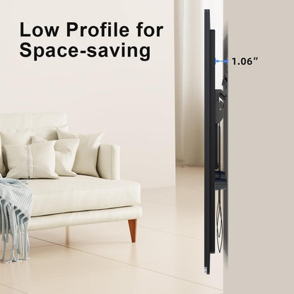 Studless TV Wall Mount for Most 23-60 Inch Tvs up to 99 Lbs, Low Profile No Drill TV Mount, Drywall Bracket with Max VESA 400X400Mm, No Stud, No Drill, Easy Install, MF83