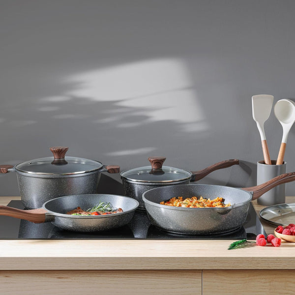 Nonstick Cookware Set 13 Pcs, Non Stick Pots and Pans Set | Swiss Granite Coating, Healthy Kitchen Cooking Set, Stay-Cool Handles, Induction Compatible, PFOA/PFOS Free8