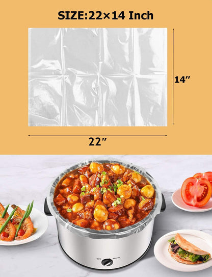 20 Counts Slow Cooker Liners and Cooking Bags, Extra Large Size Fits 6-10QT Pot, 14"X 22", BPA Free, Suitable for Oval & round Pot -1 Pack3