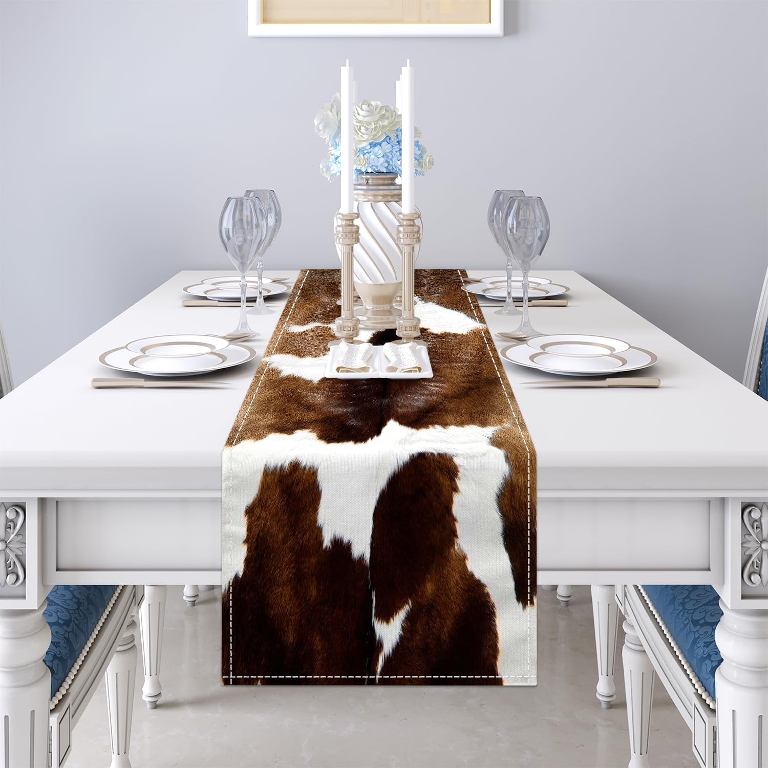 western-cow-print-table-runner-brown-cowhide-animas-printing-western-kitchen-decor-for-wedding-party-home-dinner-table-decorations-13-x-71-inch-just-a-print