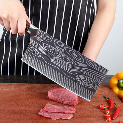 Meat Cleaver, Traditional Handmade Knife Forged Kitchen Japanese Knives 4Cr13 Carbon Steel Wooden Handle Meat Slicer Cleaver Knives4
