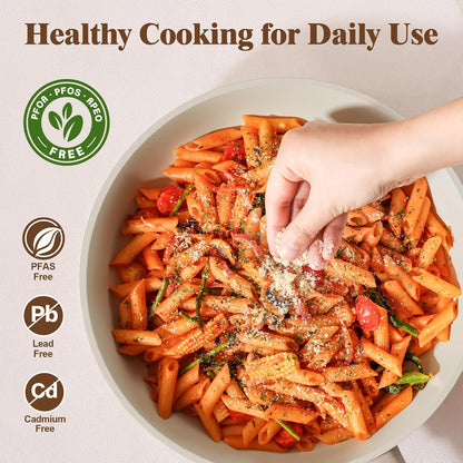 Ceramic Pots and Pans Set Nonstick, 20Pcs Cookware Set, Taupe | Non Stick Ceramic Coating, Non-Toxic Healthy Kitchen Cooking Set, Induction Compatible, Dishwasher Safe, PFAS/PTFE/PFOA Free4
