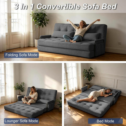 Futon Sofa Bed,Convertible Sofa Bed,Folding Boneless Couches5