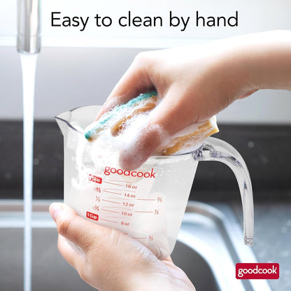 Everyday 2-Cup Measuring Cup Liquid Measuring with Ounces and Milliliters Markings Tapered Pour Spout Easy-To-Read Lines Comfortable Handle for Precise Measuring, Clear9