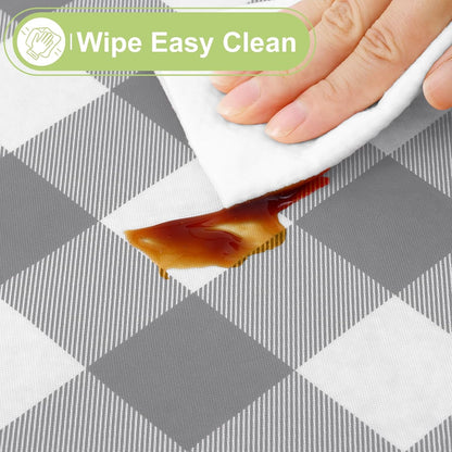 Picnic Table Cloth, Vinyl Tablecloths with Flannel Backing, 54"X78"3