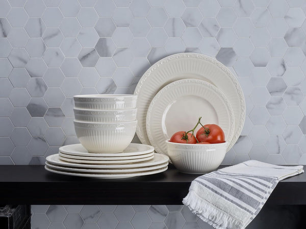Italian Countryside 12 Piece Melamine Outdoor Dinnerware Set, Service for 47