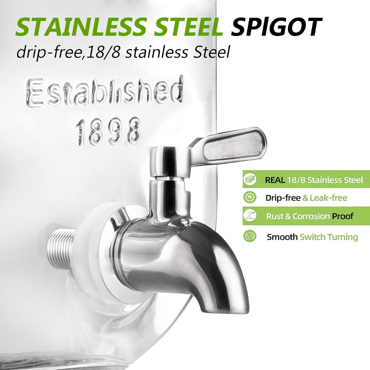 1-gallon-drink-dispenser-with-spigot-18-8-stainless-steel-airtight-leakproof-glass-sun-tea-jar-with-anti-rust-lids-beverage-dispenser-for-parties-laundry-detergent-holder