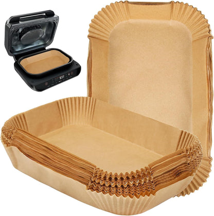 Air Fryer Liners for Ninja FG551/DG551/IG651 Foodi Smart XL Grill | 100PCS Rectangle Air Fryer Parchment Paper Compatible with Ninja XL Indoor Grill Air Fryer, Ninja Foodi Grill Accessories1