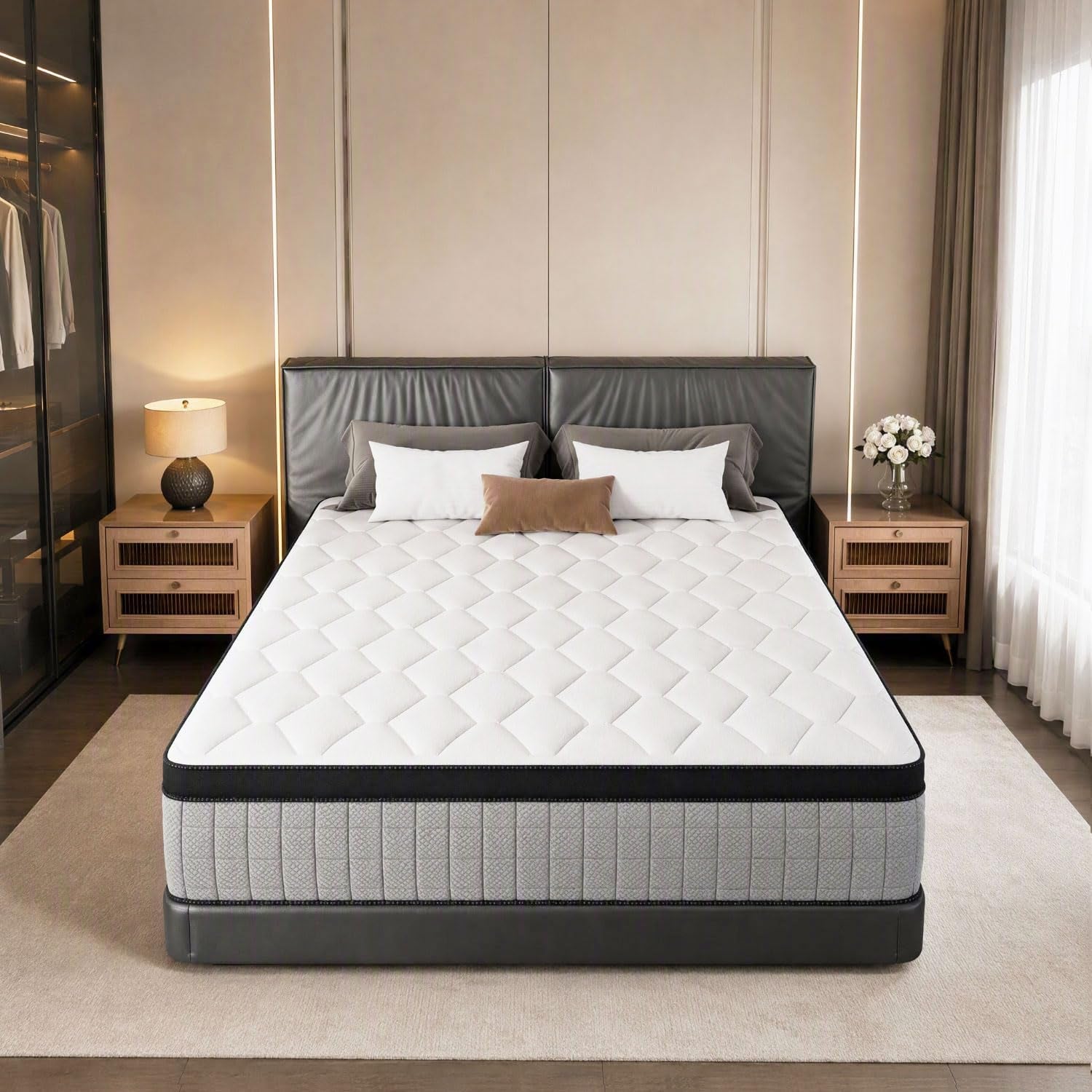 12-inch-king-mattress-memory-foam-and-spring-hybrid-mattress-medium-firmness-lumbar-support-suitable-for-home-bedrooms-and-hotels-boxed-with-pressure-relief-and-sound-insulation-features