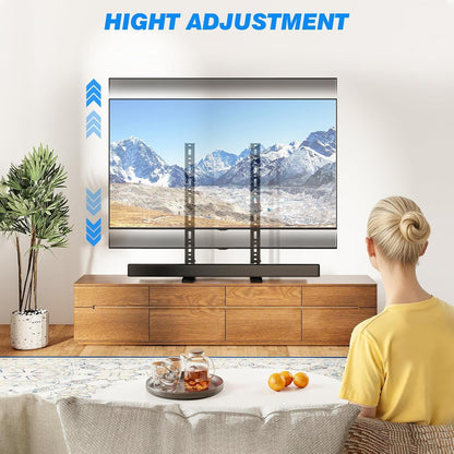 Universal TV Stand Mount for 20-70 Inch Flat Curved Tvs | Height Adjustable Tabletop TV Stand, Replacement TV Feet with Cable Management, Holds 110 Lbs, Max VESA 800X600Mm3
