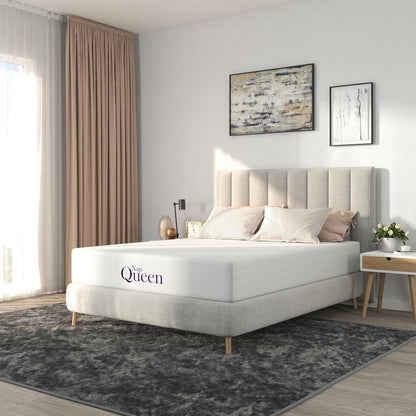 8 Inch Queen Size Mattress, Bamboo Charcoal Memory Foam Mattress, Bed in a Box, White5