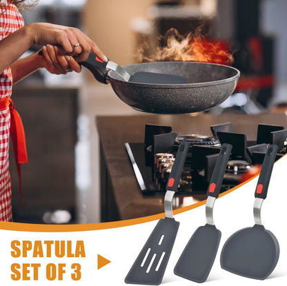 Silicone Spatula Turner Set of 3, 600°F Heat Resistant, BPA Free7