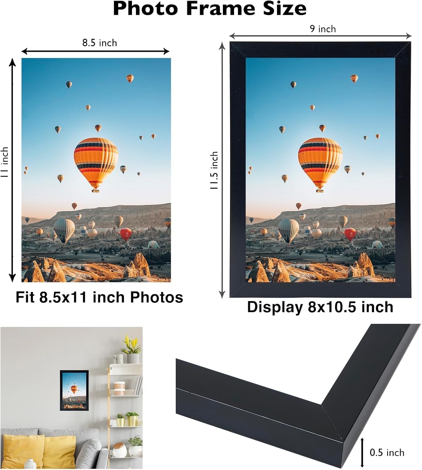 8-5x11-inch-picture-frame-black-for-certificate-poster-and-photo-horizontal-and-vertical-formats-for-wall-hanging-or-tabletop-8-5x11-frame-with-shatter-resistant-plexiglass-black