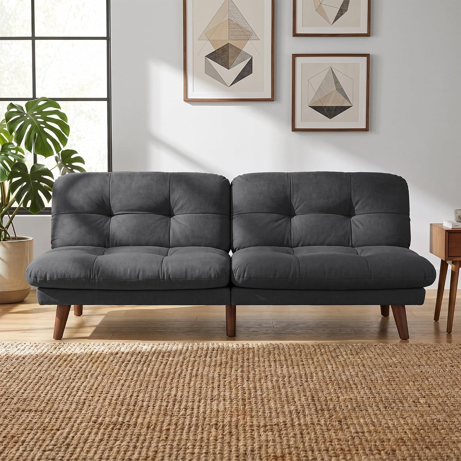 68-convertible-futon-sofa-bed-dark-grey-linen-futon-couch