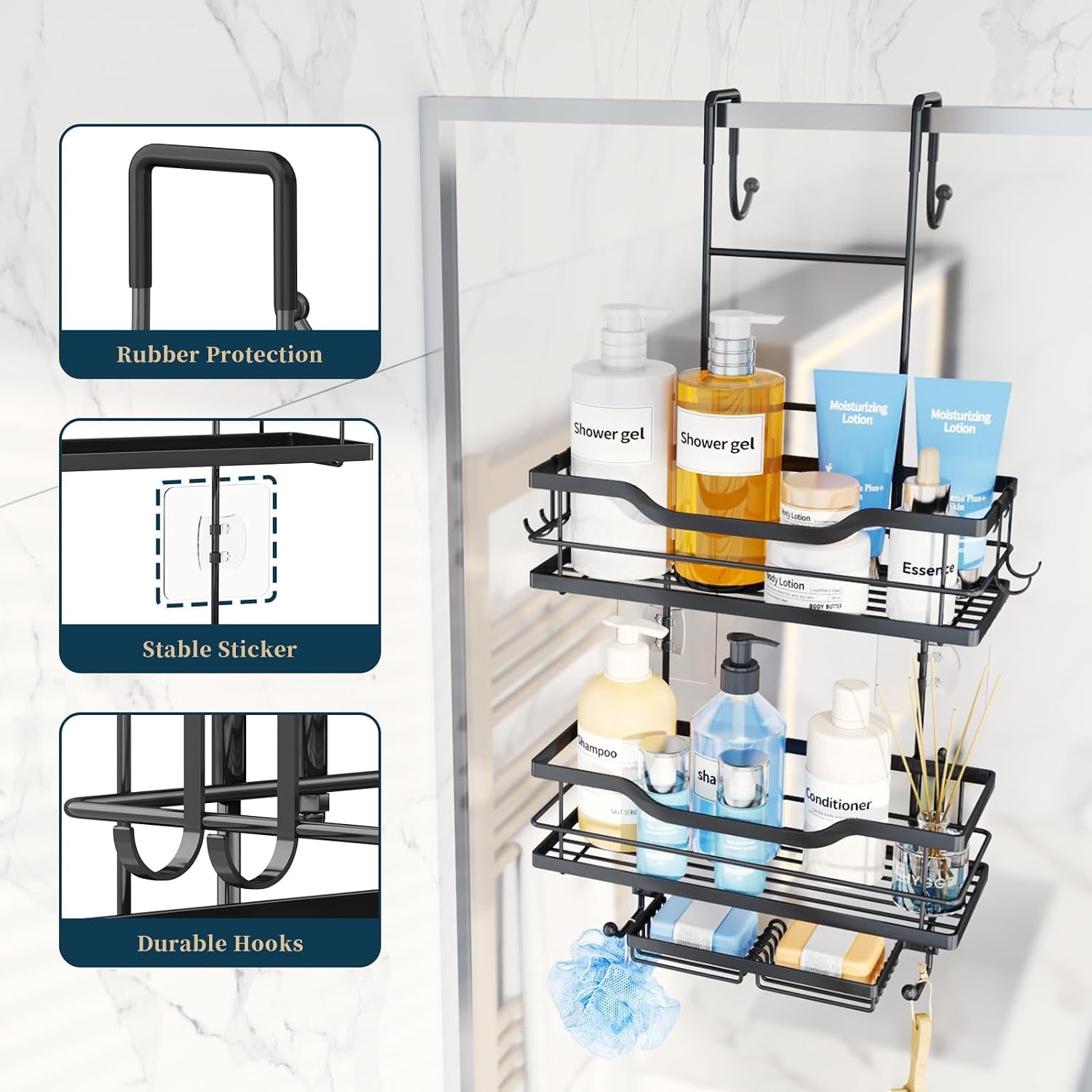 over-the-door-shower-caddy-3-tier-shower-shelves-hanging-with-soap-holders-large-capacity-shower-organizer-with-6-hooks-bathroom-rack-and-storage-black