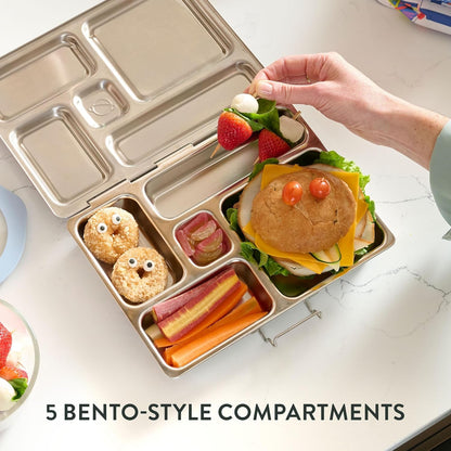 Rover Stainless Steel Bento Box Style Lunch Box for Kids with 5 Compartments – Durable, Dishwasher Safe and Bpa-Free Food Container2