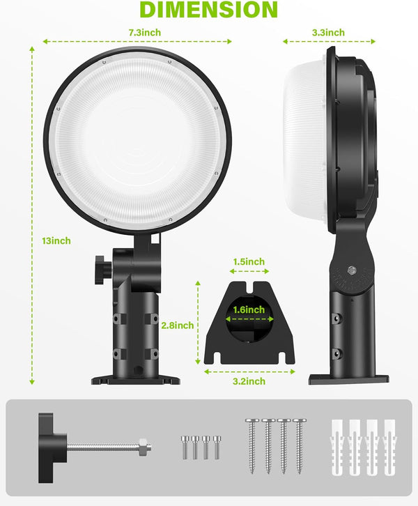 150W LED Barn Light Dusk to Dawn, 21000LM Outdoor Yard Light 5000K Aluminum6