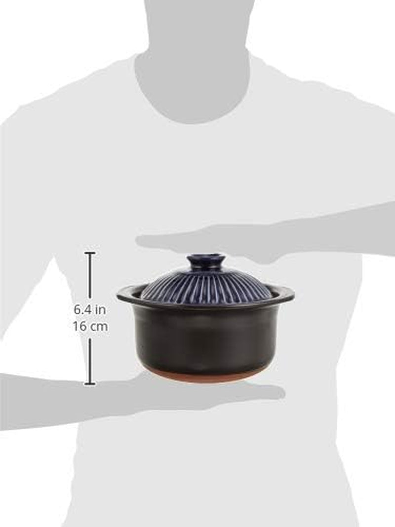 pottery-chrysanthemum-rice-earthenware-pot-2-cups-cooking-lapis-banko-ware-double-lid-earthenware-pot-rice-cooking-rice-cooker