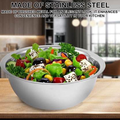 5 Pack Stainless Steel Nesting Mixing Bowls (Lids Not Included)2