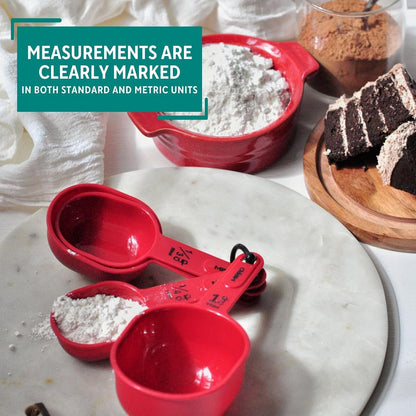 4 Piece Nested Measuring Cups Set, Red4