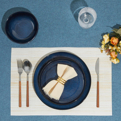 Stoneware Dinnerware Sets for 8, 32Pcs Ceramic Plates and Bowls Sets9