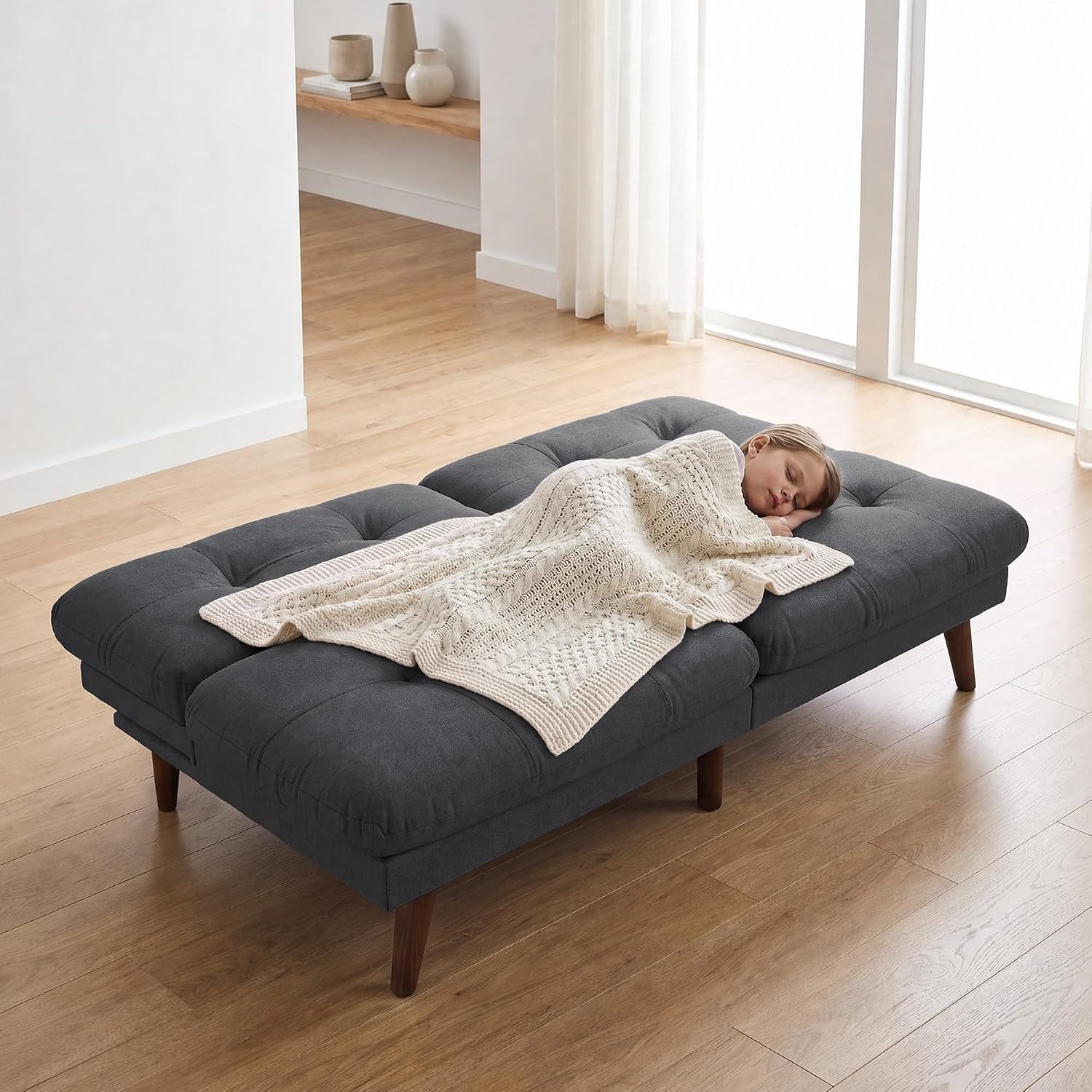 68-convertible-futon-sofa-bed-dark-grey-linen-futon-couch