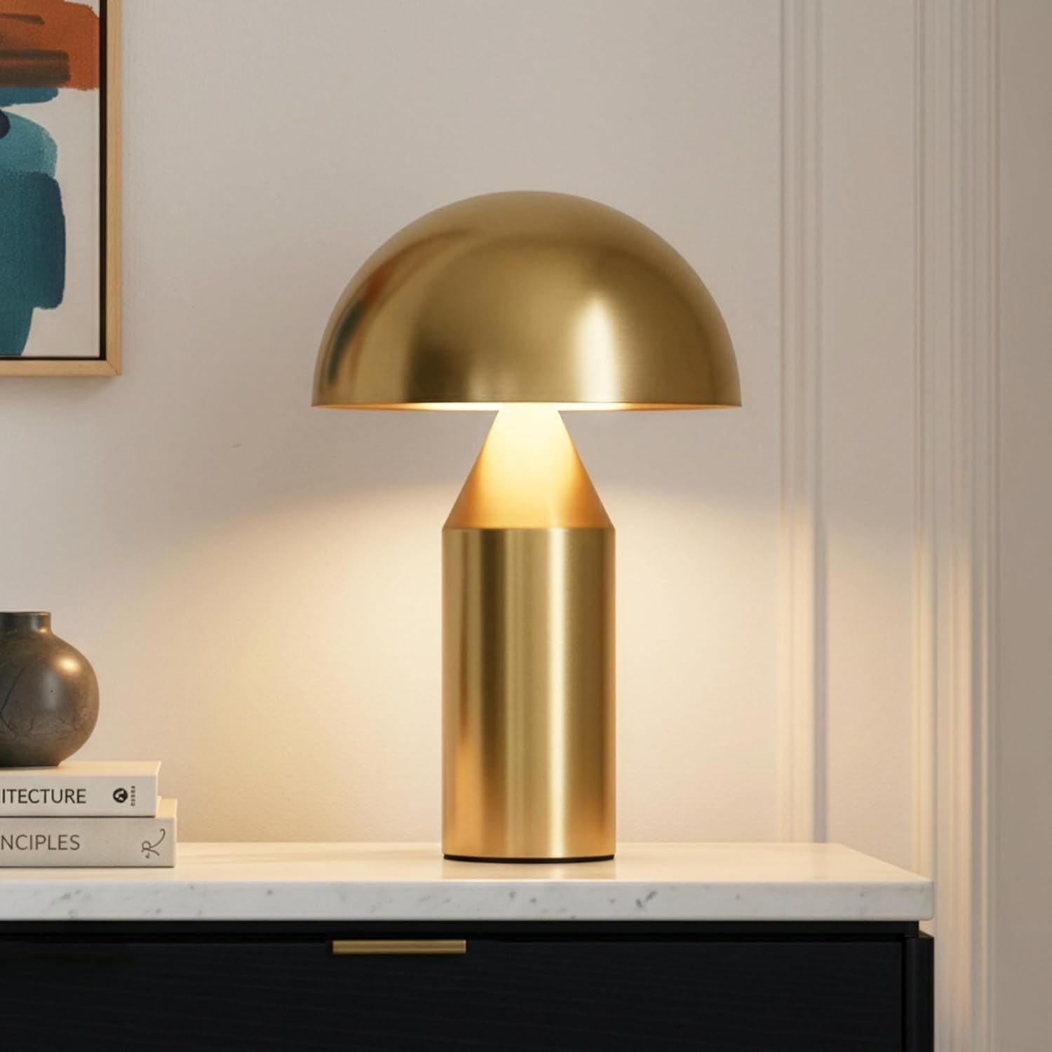 venus-mushroom-table-lamp-modern-lamp-for-living-room-bedroom-side-end-table-dimmable-unique-side-table-led-lamp-shade-for-office-reading-brass-gold-14-tall