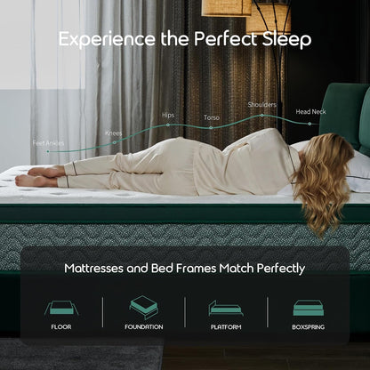 12" Full XL Hybrid Mattress Medium Firm Cool Gel Memory Foam7