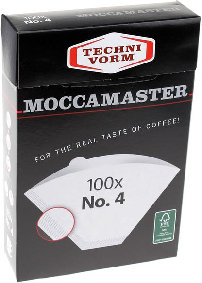 Technivorm Moccamaster #4 White Paper Filters, 100-Count per Box1