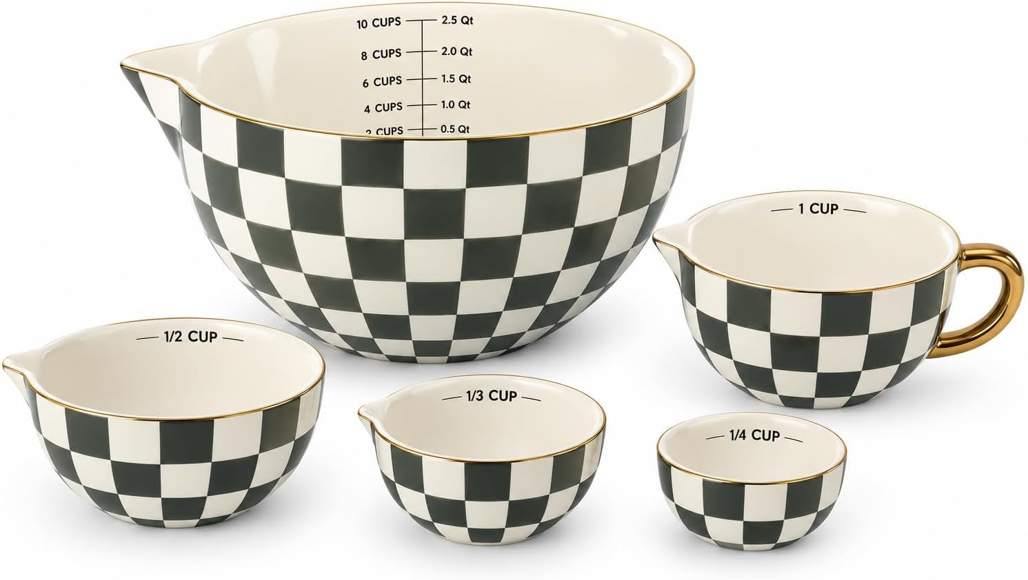 ceramic-mixing-bowl-set-with-measuring-pieces-5-piece-green-checkered