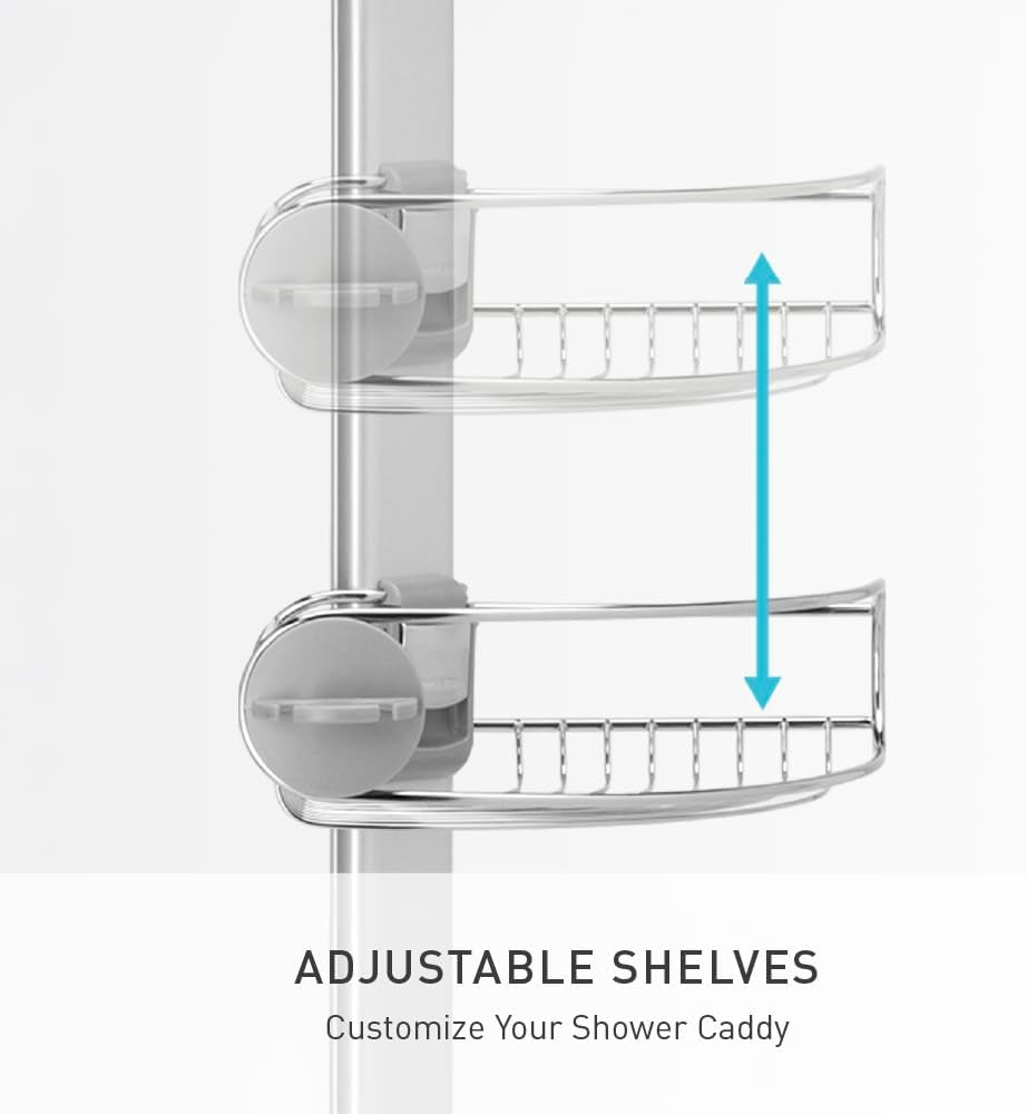 simplehuman-8-tension-pole-shower-caddy-stainless-steel-and-anodized-aluminum