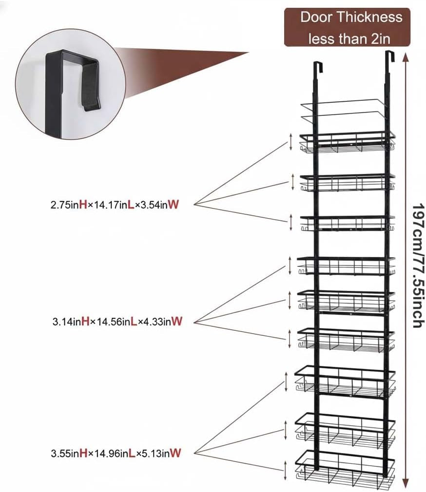 pantry-door-organizer-9-tier-over-the-door-pantry-organizer-for-kitchen-pantry-storage-adjustable-metal-hanging-spice-rack-with-9-baskets-for-pantry-kitchen-bathroom-laundry-room-closet-black