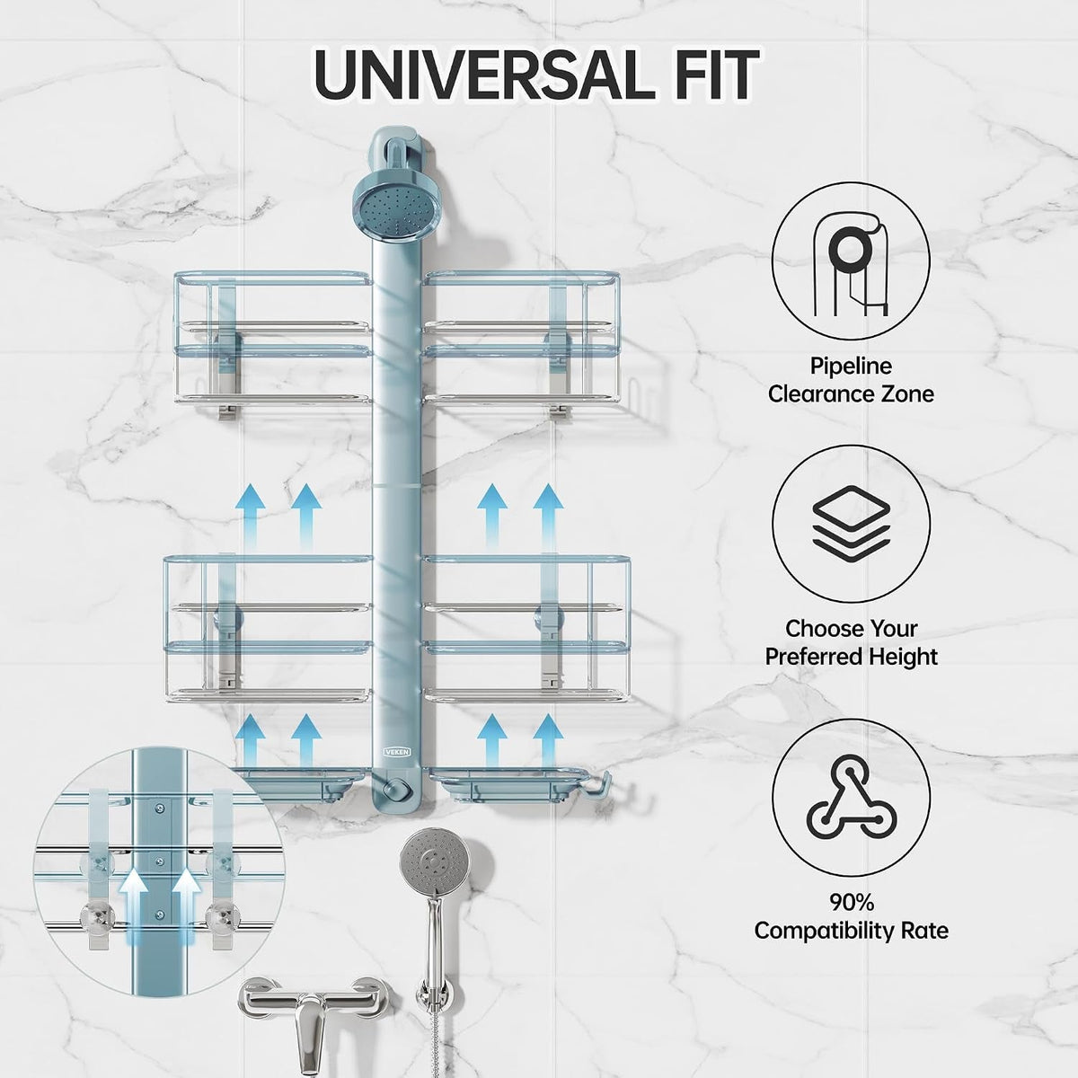 silver-hanging-shower-caddy