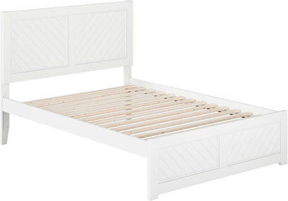 , Canyon Full Platform Bed with Matching Footboard, White9