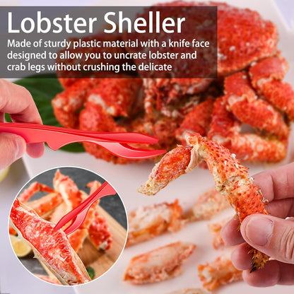 Seafood Cracker Tool Set with Lobster Sheller Stainless Steel Crab Crackers Crab Leg Fork Seafood Scissors and Storage Bag, Crab Leg Pick Utensils Set Crab Eating Tools (9Pcs)4
