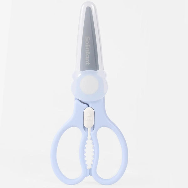 Premium Stainless Steel Portable Baby Food Safety Scissors, Detachable Feeding Shears for Toddlers Infant Kids Food Cutting Meats Noodles Vegetables with Protactive Cover8