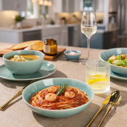 Dinnerware Sets for 4, 12 Pieces Ceramic Plates and Bowls Set5