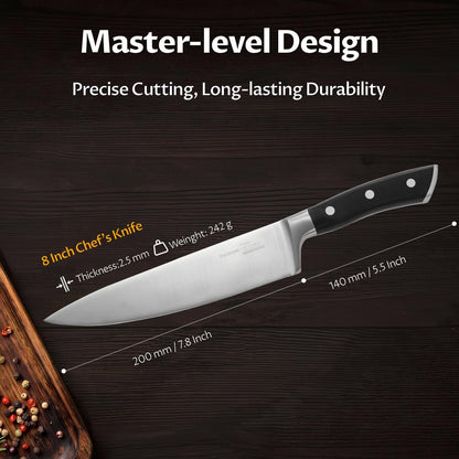 8 Inch Chef Knife, German High Carbon Stainless Steel Knife8