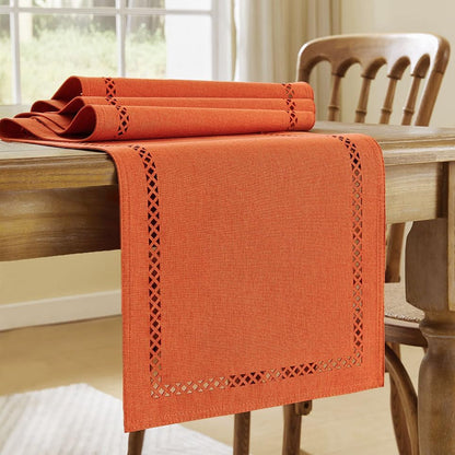 Orange Burlap Table Runner, Fall Table Runners 72 Inches Long4