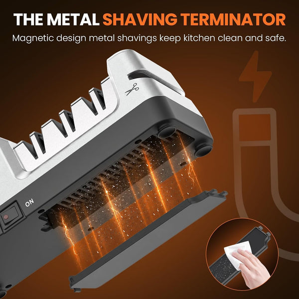 4-In-1 Electric Knife Sharpener for Home Cooks Kitchen, Silver7