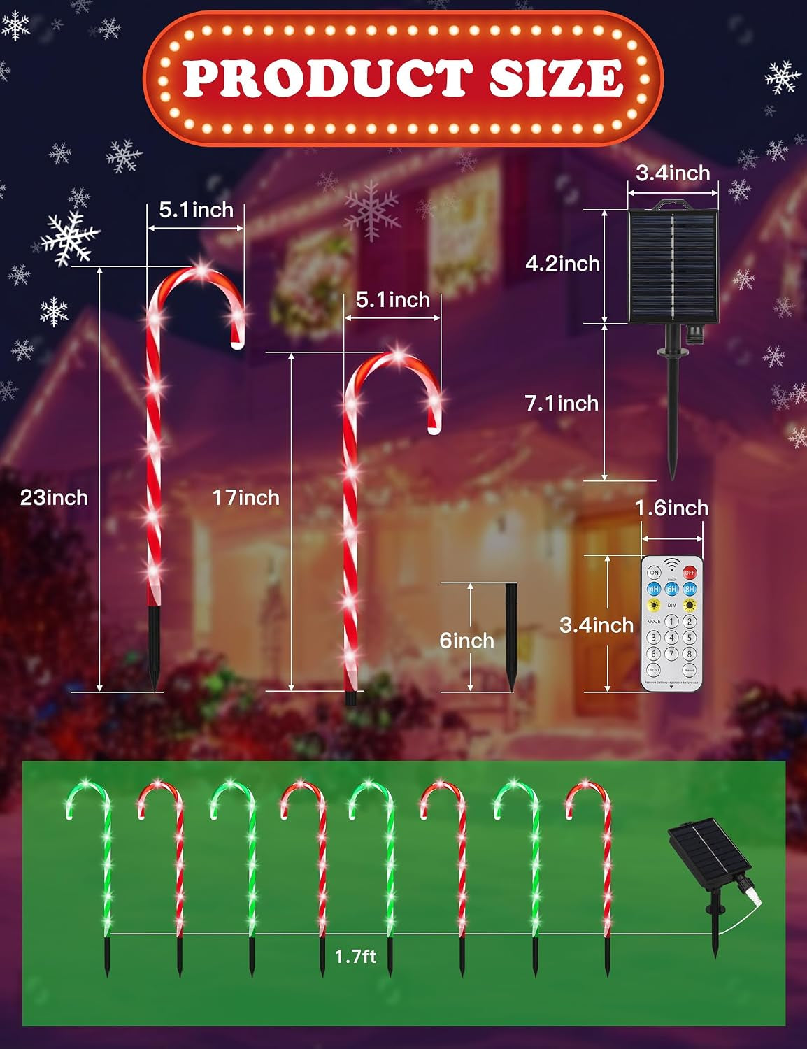 solar-christmas-pathway-lights-outdoor-decorations-solar-candy-cane-lights-for-yard-patio-garden-walkway-with-8-light-mode-remote-timer-48-led-upgraded-christmas-outdoor-decorations-8-pack